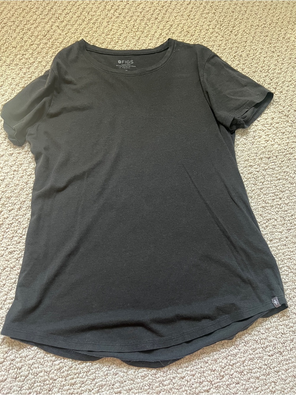 Figs Supersoft Short Sleeve underscrub- Black